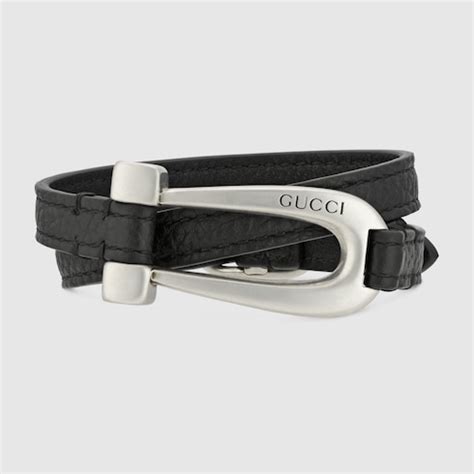 gucci stirrup prezzo|Double leather bracelet with stirrup .